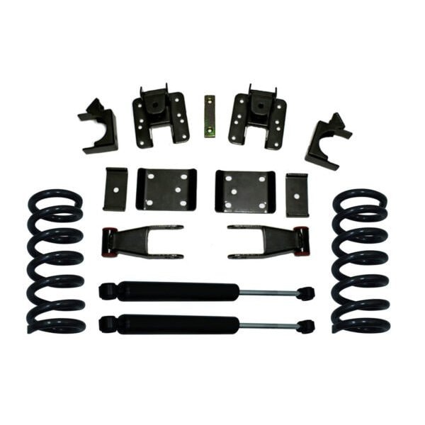 Maxtrac Suspension 2/4IN LOWERING KIT W-MAXTRAC SHOCKS 2014-16 GM 1500 2/4wd K331524-6 - main